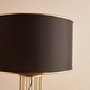 Opviq Lámpara de pie AYD-3489 Negro y Dorado